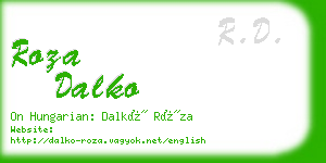 roza dalko business card